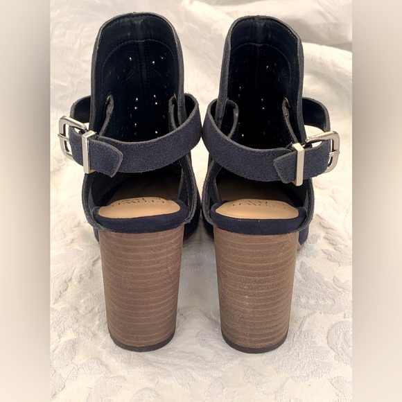 Navy Suede Booties - Picture 5 of 14